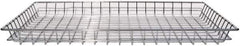 Marlin Steel Wire Products - 18" Deep, Rectangular Steel Wire Basket - 1-3/8" Perforation, 26" Wide x 2" High - Eagle Tool & Supply