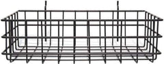 Marlin Steel Wire Products - 8" Deep, Rectangular Steel Peg Board/Slatwall Basket - 1-3/8" Perforation, 14" Wide x 4" High - Eagle Tool & Supply