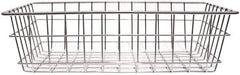 Marlin Steel Wire Products - 12" Deep, Rectangular Steel Wire Basket - 1-3/8" Perforation, 18" Wide x 5" High - Eagle Tool & Supply