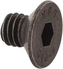 Value Collection - M6x1.00 Metric Coarse Hex Socket Drive, 90° Flat Screw - Grade 12.9 Alloy Steel, Black Oxide Finish, Fully Threaded, 8mm OAL - Eagle Tool & Supply