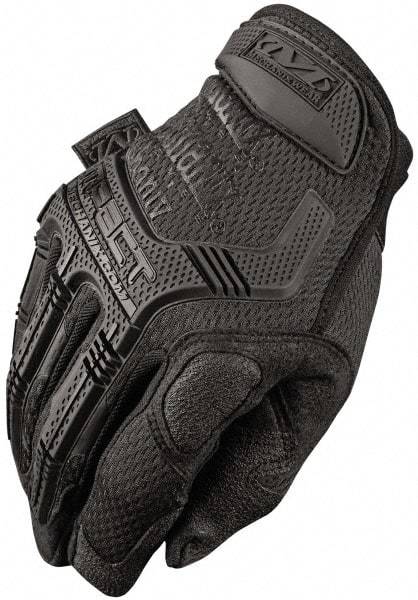 Mechanix Wear - Size L Synthetic Leather/TPR Anti-Vibration/Impact Protection Work Gloves - For Mechanic's & Lifting, Uncoated, Hook & Loop Cuff, Full Fingered, Black, Paired - Eagle Tool & Supply