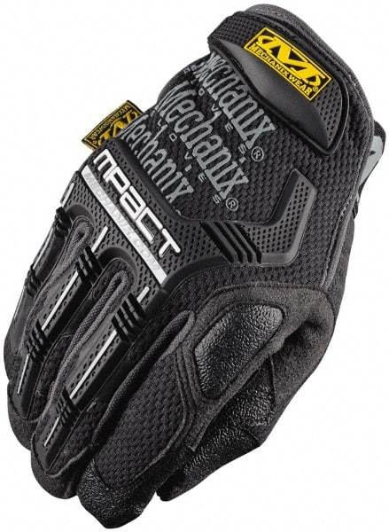 Mechanix Wear - Size S Synthetic Leather/TPR Anti-Vibration/Impact Protection Work Gloves - For Mechanic's & Lifting, Uncoated, Hook & Loop Cuff, Full Fingered, Black/Gray, Paired - Eagle Tool & Supply
