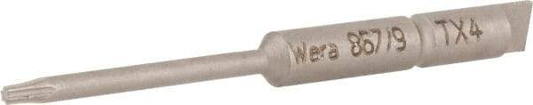 Wera - 4mm Drive, Torx Precision Screwdriver Bit - 1-3/4" OAL - Eagle Tool & Supply