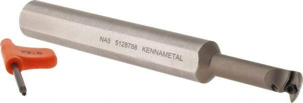 Kennametal - GP..., CSPI Internal Indexable Profiling Toolholder - 1/2" Shank Width, 4" Long, Steel, Through Coolant - Eagle Tool & Supply