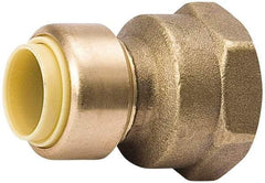Value Collection - 1/2 x 3/4" Tube OD, 7/8 Standard Lead Free Brass Push-to-Connect Tube Union - Tube to Tube Connection, 200 Max psi, EPDM O-Ring - Eagle Tool & Supply