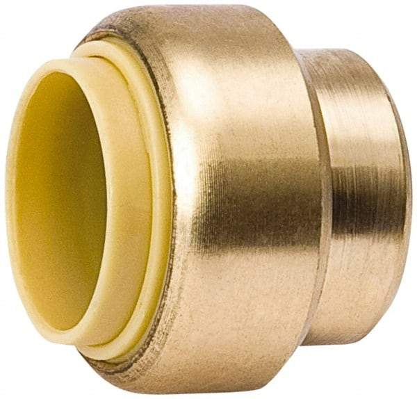 Value Collection - 1" Outside Diam, Brass Push-to-Connect Tube End Stop - 200 Max psi, Tube Connection, EPDM O-Ring, Lead-Free - Eagle Tool & Supply