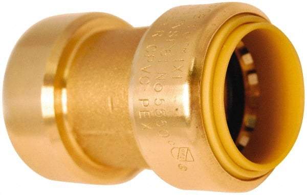 Value Collection - 1" Tube OD, 1-1/8 Standard Lead Free Brass Push-to-Connect Tube Union - Tube to Tube Connection, 200 Max psi, EPDM O-Ring - Eagle Tool & Supply