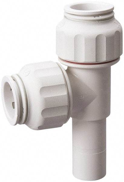 Value Collection - 1/2" OD, Polysulfone Push-to-Connect Plug-In Run Tee - 250 Max psi, 1/2" Stem Diam, White - Eagle Tool & Supply