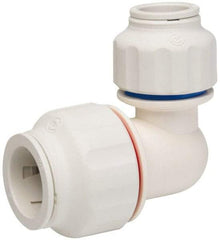 Value Collection - 3/4 x 1/2" OD, Polysulfone Push-to-Connect Union Elbow - 250 Max psi, White - Eagle Tool & Supply