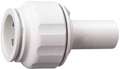 Value Collection - 1/2" OD, Polysulfone Push-to-Connect Plug-In Reducer - 250 Max psi, 3/8" Stem Diam, White - Eagle Tool & Supply