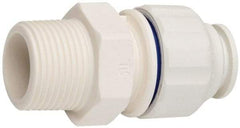 Value Collection - 1/2" OD, 3/4 Thread, Polysulfone Push-to-Connect Male Connector - 250 Max psi, White - Eagle Tool & Supply