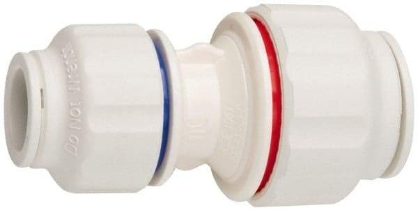 Value Collection - 3/4 x 1/2" OD, Polysulfone Push-to-Connect Union - 250 Max psi, White - Eagle Tool & Supply