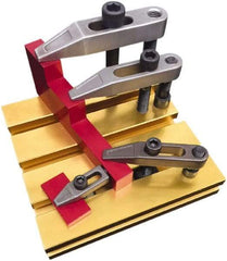 Mitee-Bite - M16 Stud, Stainless Steel, Plain Strap Clamp - 34.5mm Travel, 5" OAL x 1" Wide x 3/4" High, Tapered Nose - Eagle Tool & Supply