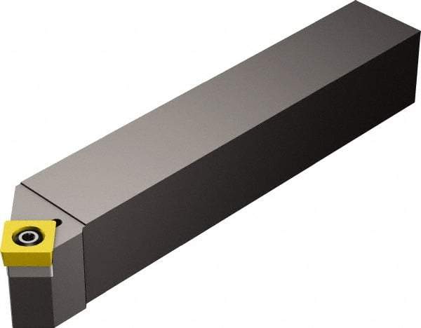 Sandvik Coromant - SSDCR/L, Left Hand Cut, 45° Lead Angle, 20mm Shank Height x 20mm Shank Width, Neutral Rake Indexable Turning Toolholder - 125.02mm OAL, SCMT 12 04 08, SCMT 432 Insert Compatibility, Series CoroTurn 107 - Eagle Tool & Supply