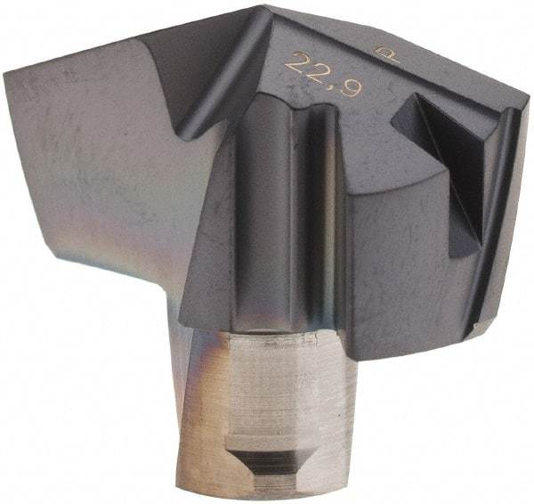 Iscar - Series ICP, 0.902" Diam Grade IC908 140° Replaceable Drill Tip - Carbide, TiAlN Finish, 22 Seat Size, Through Coolant - Eagle Tool & Supply