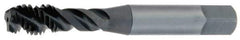 OSG - 9/16-12 UNC 3 Flute 3B Modified Bottoming Spiral Flute Tap - Vanadium High Speed Steel, TiN Finish, 3-19/32" OAL, Right Hand Flute, Right Hand Thread, H3, Series 303 - Eagle Tool & Supply
