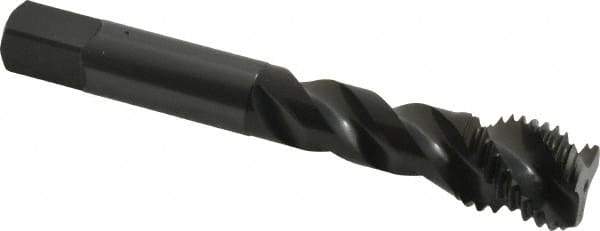 OSG - M16x2.00 Metric Coarse 3 Flute 6H Bottoming Spiral Flute Tap - Vanadium High Speed Steel, Oxide Finish, 3-13/16" OAL, Right Hand Flute, Right Hand Thread, D7, Series 343 - Eagle Tool & Supply