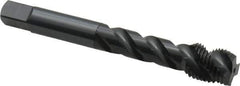 OSG - M12x1.25 Metric Fine 3 Flute Modified Bottoming Spiral Flute Tap - Vanadium High Speed Steel, Oxide Finish, 3-3/8" OAL, Right Hand Flute, Right Hand Thread, D5, Series 343 - Eagle Tool & Supply