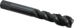 OSG - M14x1.50 Metric Fine 3 Flute Modified Bottoming Spiral Flute Tap - Vanadium High Speed Steel, Oxide Finish, 3-19/32" OAL, Right Hand Flute, Right Hand Thread, D6, Series 343 - Eagle Tool & Supply