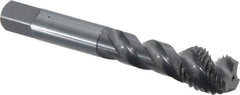 OSG - M16x2.00 Metric Coarse 3 Flute 6H Modified Bottoming Spiral Flute Tap - Vanadium High Speed Steel, Oxide Finish, 3-13/16" OAL, Right Hand Flute, Right Hand Thread, D7, Series 343 - Eagle Tool & Supply