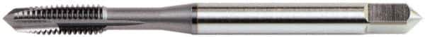OSG - #6-32 UNC, 3 Flute, Nitride Finish, Vanadium High Speed Steel Spiral Point Tap - Plug Chamfer, Right Hand Thread, 2" OAL, 11/16" Thread Length, 0.141" Shank Diam, 2B Class of Fit, Series 11016 - Exact Industrial Supply