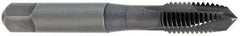 OSG - M12x1.25 Metric Fine, 3 Flute, Oxide Finish, Vanadium High Speed Steel Spiral Point Tap - Plug Chamfer, Right Hand Thread, 3-3/8" OAL, 1-21/32" Thread Length, 0.367" Shank Diam, Series 342 - Exact Industrial Supply