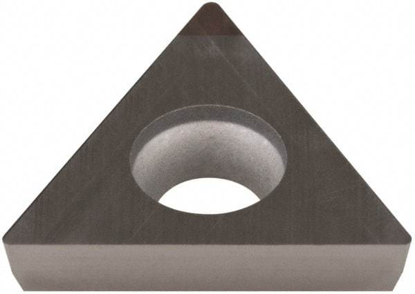 Sumitomo - NU-TPGA220.5 Grade BN1000 PCBN Turning Insert - Uncoated, 60° Triangle, 1/4" Inscr Circle, 1/8" Thick, 0.0078" Corner Radius - Eagle Tool & Supply