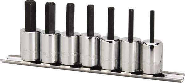 Paramount - 7 Piece 3/8" Drive Inch Hex Bit Socket Set - 1/8 to 3/8" Hex - Eagle Tool & Supply