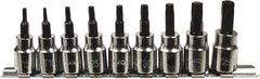 Paramount - 9 Piece 3/8" Drive Torx Bit Socket Set - T10 to T50 Torx - Eagle Tool & Supply