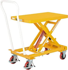 Vestil - 400 Lb Capacity Manual Scissor Elevating Cart - 13-3/4" to 30-3/8" Lift Height, 32" Platform Length x 20" Platform Width - Eagle Tool & Supply