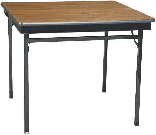 Barricks - 36" Long x 36" Wide x 30" High, Folding Table - Walnut & Black - Eagle Tool & Supply