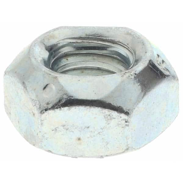 Value Collection - 1/4-20 UNC Grade B Hex Lock Nut with Distorted Thread - Eagle Tool & Supply