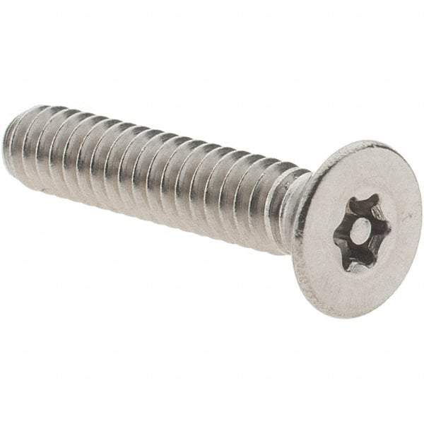 Value Collection - #10-24 UNC Pin In Torx Drive, Flat Screw - Grade 18-8 Stainless Steel, Uncoated, 1" OAL - Eagle Tool & Supply