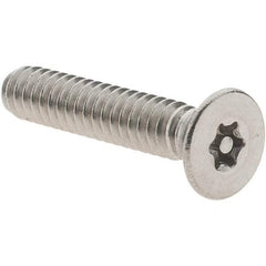 Value Collection - #10-24 UNC Pin In Torx Drive, Flat Screw - Grade 18-8 Stainless Steel, Uncoated, 1" OAL - Eagle Tool & Supply