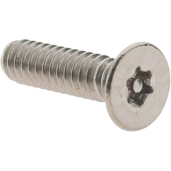 Value Collection - #10-24 UNC Pin In Torx Drive, Flat Screw - Grade 18-8 Stainless Steel, Uncoated, 3/4" OAL - Eagle Tool & Supply