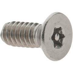 Value Collection - #10-24 UNC Pin In Torx Drive, Flat Screw - Grade 18-8 Stainless Steel, Uncoated, 1/2" OAL - Eagle Tool & Supply