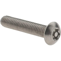 Value Collection - #10-32 UNF Pin In Torx Drive, Button Screw - Grade 18-8 Stainless Steel, Uncoated, 1" Length Under Head - Eagle Tool & Supply
