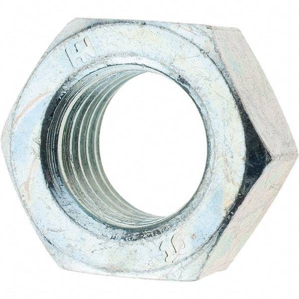 Value Collection - M16x2.00 Metric Coarse Steel Right Hand Hex Nut - 24mm Across Flats, 13mm High, Zinc-Plated Finish - Eagle Tool & Supply