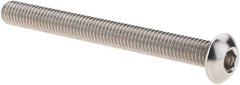 Value Collection - #10-32 UNF Hex Socket Drive, Button Screw - Grade 18.8 Stainless Steel, Fully Threaded, 2" Length Under Head - Eagle Tool & Supply