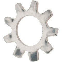 Value Collection - #10 Screw, 0.204" ID, Stainless Steel External Tooth Lock Washer - 0.41" OD, Grade 410 - Eagle Tool & Supply