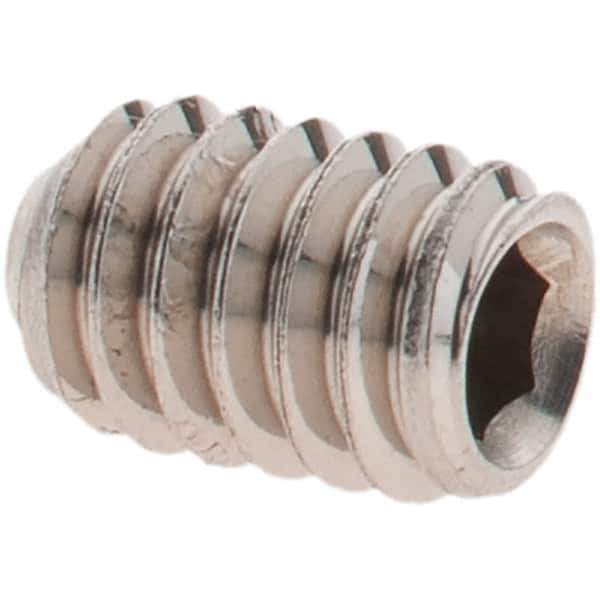 Value Collection - #8-32 UNC, 1/4" OAL, Cup Point Set Screw - Grade 18-8 Stainless Steel, 5/64" Key - Eagle Tool & Supply