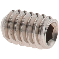 Value Collection - #8-32 UNC, 1/4" OAL, Cup Point Set Screw - Grade 18-8 Stainless Steel, 5/64" Key - Eagle Tool & Supply