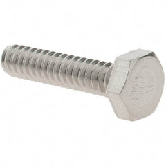 Value Collection - #6-32 UNC, 5/8" Length Under Head Hex Drive Machine Screw - Hex Head, Grade 18-8 Stainless Steel, Uncoated, Without Washer - Eagle Tool & Supply