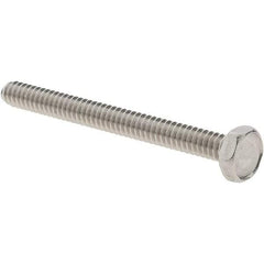 Value Collection - #6-32 UNC, 1-1/2" Length Under Head Hex Drive Machine Screw - Hex Head, Grade 18-8 Stainless Steel, Uncoated, Without Washer - Eagle Tool & Supply