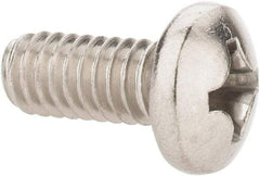 Value Collection - #12-24 UNC, 1/2" Length Under Head Phillips Drive Machine Screw - Pan Head, Grade 18-8 Stainless Steel, Uncoated, Without Washer - Eagle Tool & Supply