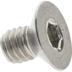 Value Collection - M4x0.70 Metric Coarse Hex Socket Drive, 82° Flat Screw - Grade 316 & Austenitic A4 Stainless Steel, Fully Threaded, 6mm OAL - Eagle Tool & Supply