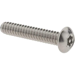 Value Collection - #6-32 UNC Pin In Torx Drive, Button Screw - Grade 18-8 Stainless Steel, Uncoated, 3/4" Length Under Head - Eagle Tool & Supply