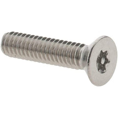 Value Collection - #8-32 UNC Pin In Torx Drive, Flat Screw - Grade 18-8 Stainless Steel, Uncoated, 3/4" OAL - Eagle Tool & Supply