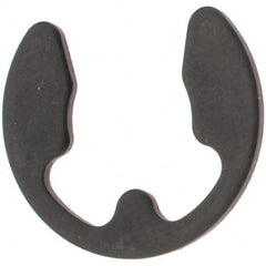 Rotor Clip - 11 to 15mm Shaft Diam, 10mm Groove Diam, Spring Steel Metric External E Style Retaining Ring - Eagle Tool & Supply