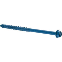 Value Collection - 1/4" Diam, 4" Length Under Head, Hex Drive, Concrete Screw & Masonry Fastener - Steel - Eagle Tool & Supply